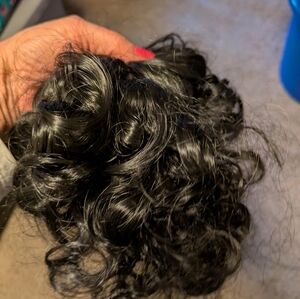 Curly Black Hair Extension Topper Never Worn! Still In Package!